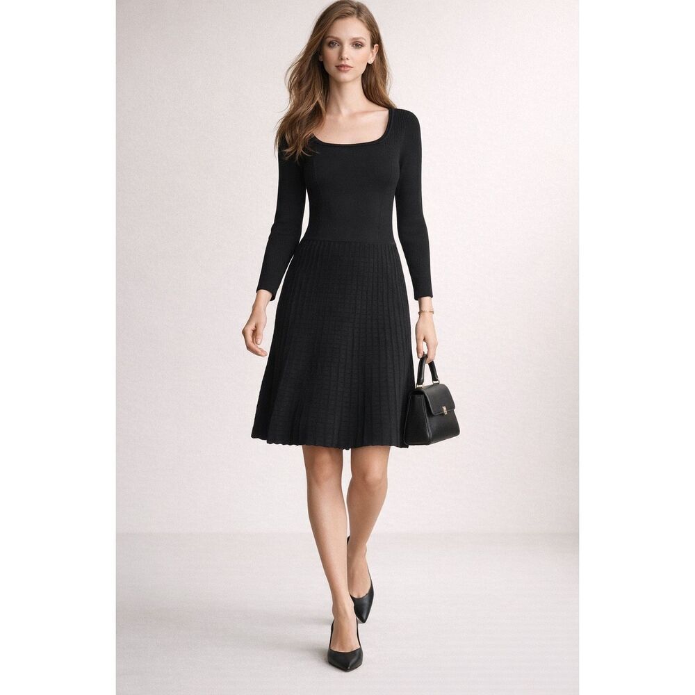 NWT Tory Burch. Thea' Stretch textured A-Line Dress, Med $495